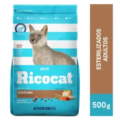 RICOCAT - Alimento Seco Gatos Esterilizados Pescado Bolsa 500 g