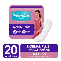 PLENITUD - Toalla Higiénica Normal Plus Empaque 20 Und
