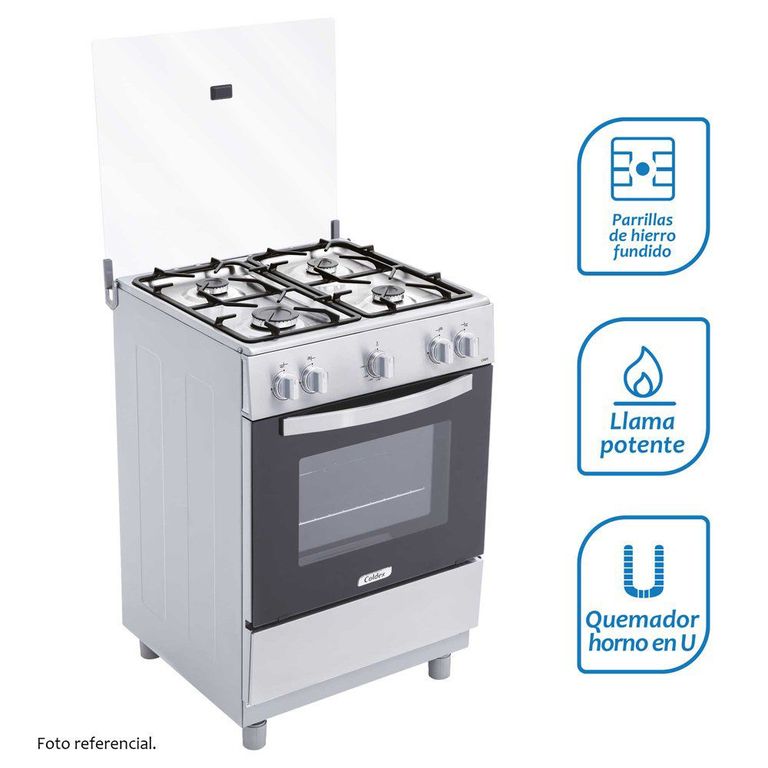 Cocina 24" 4 Quemadores Sellados CX611 Inox