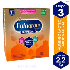 ENFAGROW - Alimento lácteo Premium Promental Etapa 3 Natural de 2.2 Kg