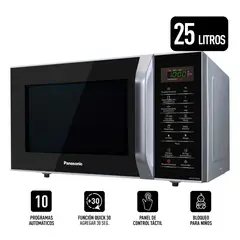 PANASONIC - Horno Microondas 25 Lt 800W Nn-Sb34Hmrpk Plateado