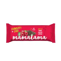 MAMALAMA - Barra Energética Cranberry y Chía Caja 5 Und