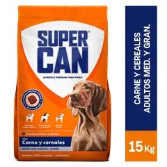 SUPERCAN - Alimento Seco Perros Adultos Grandes Premium Bolsa 15 Kg