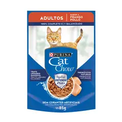 CAT CHOW - Alimento Húmedo Gatos Adultos Pollo Doypack 85 g