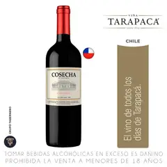 TARAPACA - Vino Tinto Carmenere Cosecha Botella 750 mL