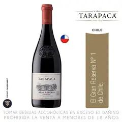 TARAPACA - Vino Carmenere Gran Reserva Botella 750 mL