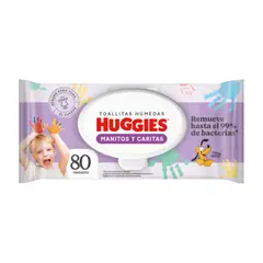 HUGGIES - Toallitas Húmedas Manito y Carita Empaque 80 Und