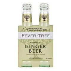 FEVER TREE - Agua Tónica Ginger Beer Pack 4 Botellas 200 mL