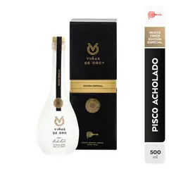 VIÑAS DE ORO - Pisco Mosto Verde Acholado Botella 750 mL