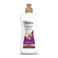 KONZIL - Crema para Peinar Colágeno + Complejo Vitamina B12 Botella 230 mL