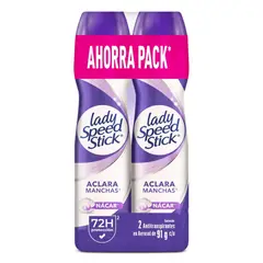 LADY SPEED STICK - Antitranspirante en Spray Derma Aclarante Empaque 2 Und