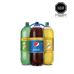 PEPSI - Gaseosa 3 L + Seven Up 3 L + Concordia Piña 3 L