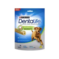 DENTALIFE - Snack para perros adultos de razas grandes en bolsa de 196 gr