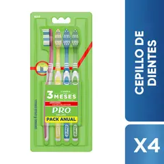 ORAL B - Cepillo Dental Pro Anticaries Colores Empaque 4 Und
