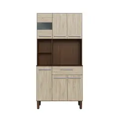 CASA JOVEN - Mueble kit de cocina con 6 puertas en color malbec cacao