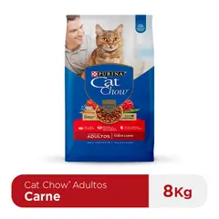 CAT CHOW - Alimento Seco Gatos Adultos Carne Bolsa 1 Kg