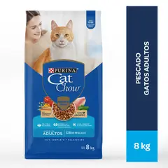 CAT CHOW - Alimento Seco Gatos Adultos Pescado Bolsa 8 Kg