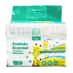 TOTTUS - Toallitas húmedas Cuidado Esencial 3 packs x 48 und