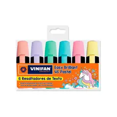 VINIFAN - Resaltadores Easy 46 Pastel Empaque 6 Und