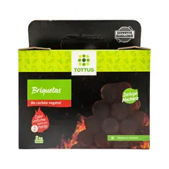 TOTTUS - Briquetas de Carbón Caja 2 Kg