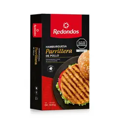 REDONDOS - HAMBURGUESA PARRILLERA DE POLLO - PAQUETE 600 GR