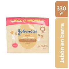 JOHNSONS - Jabón en Barra Bebé Avena Tripack Caja 330 g
