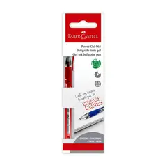 FABER CASTELL - Lapicero Power Gel 065 Color Rojo
