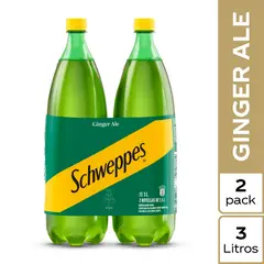 SCHWEPPES - Gaseosa Ginger Ale Pack 2 Botellas 1.5 L