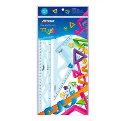 ARTESCO - Estuche Geométrico 30cm Irrompible Empaque 4 Und