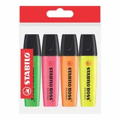 STABILO - Resaltadores Boss Surtido Pack 4 Und