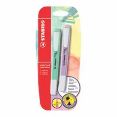 STABILO - Plumón Resaltador Pastel Empaque 2 Und