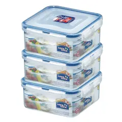 LOCK & LOCK - Set Hermético Lock´N Lock Cuadrado 600 mL