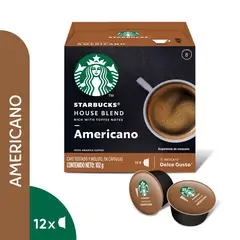 DOLCE GUSTO - Cápsulas de Café Starbucks Americano Caja 12 Und