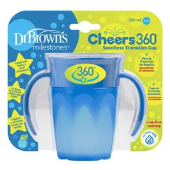 DR BROWNS - Vaso Cheers 360° Azul de