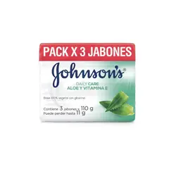 JOHNSONS - Jabón Adulto Aloe Empaque 3 Und
