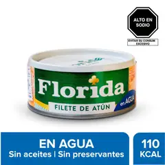 FLORIDA - Filete de Atún en Agua y Sal Lata 140 g