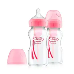 DR BROWNS - Biberón 9 Oz Rosa x2 Unidades