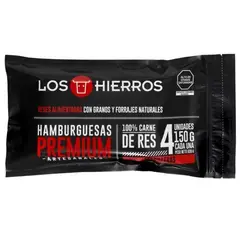 LOS HIERROS - Hamburguesa Premium de Res Empaque 600 g