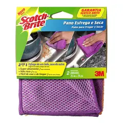 SCOTCH BRITE - Paño para Fregar y Secar Empaque 2 Und