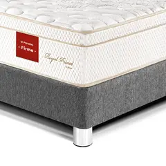 PARAISO - Dormitorio Royal Prince Queen Acero + 2 Almohadas Viscoelásticas + Protector