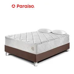 PARAISO - Cama Pocket Max 2 Plazas Chocolate