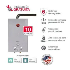 RHEEM - TERMA A GAS 10 L GN TF