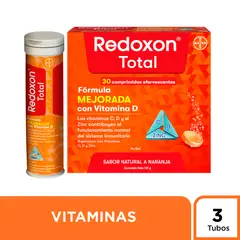 REDOXON - Suplemento Efervescente Total Naranja Caja 30 Und
