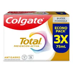 COLGATE - Pasta Dental Total 12 Antisarro Pack 3 Cajas 75 mL