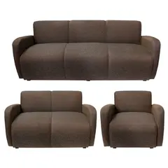 CASA JOVEN - Juego de sala Napoli 3-2-1 marrón