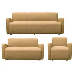 CASA JOVEN - Juego de sala Napoli 3-2-1 marrón