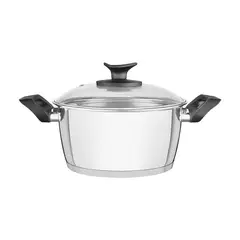 TRAMONTINA - Olla Alta con Tapa de Vidrio Allegra 20cm