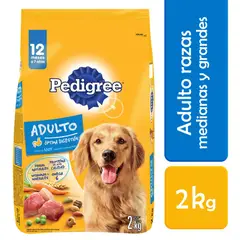 PEDIGREE - Alimento Seco Perros Adultos Bolsa 2 Kg
