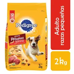 PEDIGREE - Alimento Seco Perros Adultos Razas Pequeñas Bolsa 2 Kg