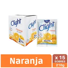 CLIGHT - Bebida en Polvo Naranja Caja 15 Sobres